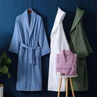 Nuevo Diseño de Lujo, Cómodo Bata de Baño de Algodón 100% Blanco para Hotel, Bata de Baño Personalizada para Mujer y Hombre