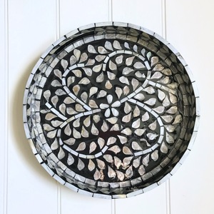 ถาดไม้ไผ่ทรงสี่เหลี่ยมขนาดใหญ่หรูหราทันสมัยถาดเสิร์ฟอาหารไม้แบบแม่ลูกมุกถาดเสิร์ฟอาหาร - Product Image 3