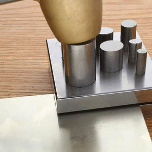 Jeu de poinçons ovales en acier avec 7 poinçons pour couper des disques métalliques précis pour les bijoutiers coupe-disque de forme ovale - Product Image 5