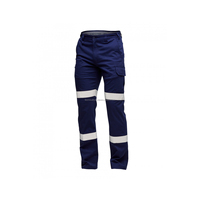 Pantalon de travail industriel haute visibilité FR pour électricien, bleu marine, en Cordura respirant, idéal pour l'été et les mines de charbon, avec genouillères et bandes réfléchissantes