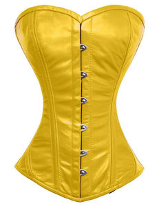 Promoción personalizada Nuevo diseño Transpirable Top de cuero real sobre corsé de acero Mujeres Tallas grandes Corsé Top Precio razonable - Product Image 1