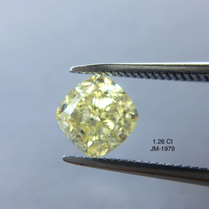เบาะสีเหลืองอ่อนรูปแฟนซีแก้ไขสุกใสตัดเพชรขนาด1.26ซม. เกรด VS2เพชรผ่านการรับรองมาตรฐาน GIA เพชรหลวม OEM ODM - Product Image 1