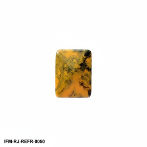 Bague en résine marbrée ambre moutarde, bague rectangulaire épaisse, bague statement moderne, bijoux jaunes en spirale pour femmes - Product Image 2