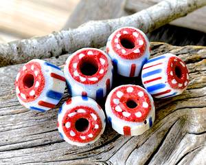 Auténticas cuentas de cristal de Murano Chevron multicapa hechas a mano para fabricación de joyas y manualidades-venta al por mayor - Product Image 2