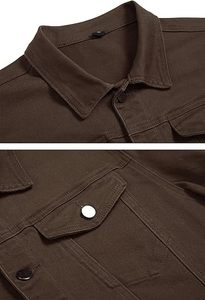 Jean <b>Jacket</b> <b>Men</b> Denim <b>Jacket</b> Distressed Ripped Slim Fit Stretch <b>Trucker</b> <b>Jackets</b> Classic Casual Denim Coat - Product Image 4