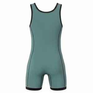 Combinaison de lutte pour homme de haute qualité, respirante, sans bretelles, fermeture à pression, tissu polyester et élasthanne, impression par sublimation personnalisée - Product Image 3