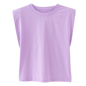 Camiseta lisa de algodón/poliéster para mujer, ropa sin mangas de alta calidad, veranos cálidos, cómoda, informal, de entrenamiento, personalizada, de secado rápido - Product Image 1