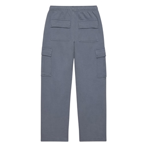 Joggers en polaire solide Poches élastiques Sports d'hiver Pantalons de survêtement Jambe droite Front plat Pantalons décontractés Taille moyenne Plaine Service OEM - Product Image 2