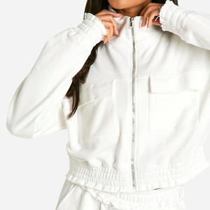 Sudaderas informales de lana de gran tamaño para mujer, sudaderas de manga larga con cuello redondo para gimnasio, ropa de calle, sudaderas con capucha, diseños personalizados - Product Image 2