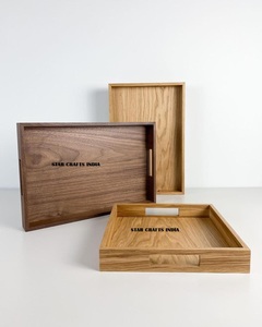 Venta al por mayor pequeña bandeja de madera plato de madera fruta seca contenedor de almacenamiento de alimentos bandeja de madera para servir con tarifas atractivas - Product Image 5