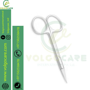 Tijeras de pelo de nariz curvadas y redondeadas de primera calidad para hombres, Juego de 2 piezas, tijeras de manicura para cutículas de uñas, Kit de tijeras para bigote de barba - Product Image 2