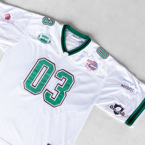 Camiseta de malla retro de fútbol americano de diseño personalizado al por mayor transpirable de secado rápido totalmente sublimación impresa Cultivo de gran tamaño - Product Image 3