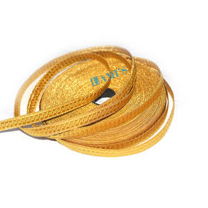 Vente en gros de dentelle tressée en or Feuilles de chêne Tresses françaises uniformes OEM 2mm à 50mm Feuille de chêne personnalisée Tresse en mylar en or Dentelle Textile Craft - Product Image 3