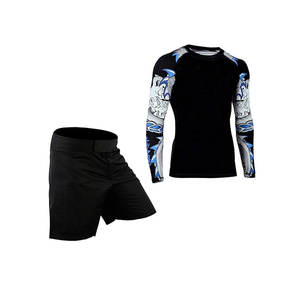 Ventes en gros de rashguards MMA et de shorts de grappling BJJ de qualité supérieure, ensembles d'uniformes de combat en cage, jiu-jitsu, spats - Product Image 1