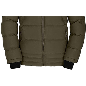 Chaquetas acolchadas con cremallera acolchadas de material de paracaídas marrón personalizadas al por mayor a la venta chaquetas de burbujas para hombre con serigrafía - Product Image 4