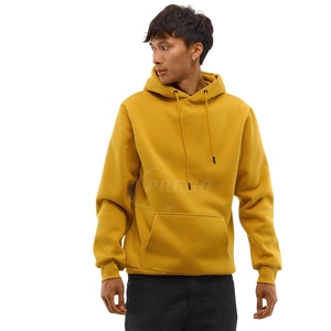 Sweat à capuche oversize uni pour homme, personnalisable avec logo, 100 % coton, streetwear décontracté, hiver, vente en gros - Product Image 3