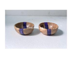 Nouveau bol de service en bois imprimé en émail d'excellente qualité bols de vaisselle disponibles au prix de gros de l'Inde - Product Image 3