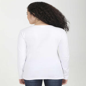 Camiseta de algodón suave personalizada para mujer Pedidos a granel disponibles con botón ecológico y decoración de diamantes para el verano - Product Image 6