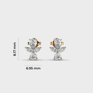 Modernos y Lujosos Pendientes de Boda con Moissanita Plateada, Diseño Romántico para Mujeres Modernas - Product Image 2