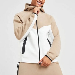 Conjunto Deportivo Ligero de Invierno para Hombre, Sudadera con Capucha y Cremallera de Forro Polar con Logotipo Personalizado de Buena Calidad y Pantalones Deportivos - Product Image 1