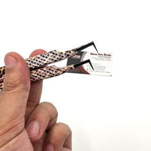 Guépard imprimé léopard 90 degrés botte mince durable en acier inoxydable extension de cils pince à épiler papier enduit cils pince à épiler - Product Image 6