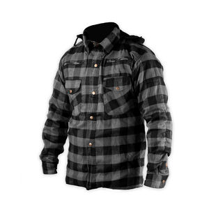 Camisa de protección de motocicleta a cuadros en blanco y negro con camisa protectora para trabajo manual y camisa de protección de equipo táctico - Product Image 6