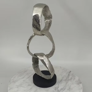 รูปปั้นอลูมิเนียมทำด้วยมือมีฐาน MDF อะลูมิเนียมตกแต่งบ้าน - Product Image 1