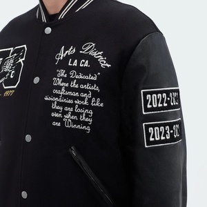 Chaqueta Universitaria de Béisbol con Bordado de Chenilla de Lana con Logotipo Personalizado de Nuevo Diseño 2024, Chaqueta de Invierno Impermeable y Calefactable para Hombre - Product Image 5