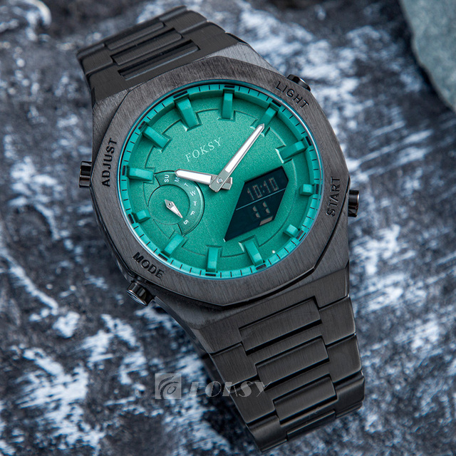 Reloj Sport Retro China Lcd Display Chain Stainless Steel Original Analog Custom Logo Men Wrist Oem Luxury Digital Watch for Men