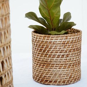 Handcrafted Design Rattan Planter <b>Basket</b> Indoor and Balcony Decoration Flower <b>Pots</b> Mini <b>Plant</b> Containers - Product Image 4