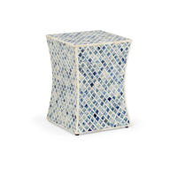 Mesa Consola de Diseño Moderno con Incrustaciones de Hueso Hecha a Mano, Mesa Auxiliar para Sofá, Muebles de Colección Étnica, Café de la India.