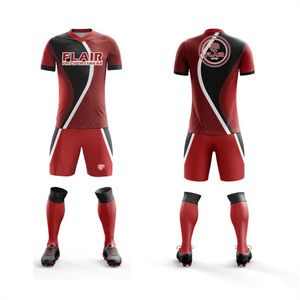 La mejor calidad, diseño personalizado, transpirable, comodidad, conjuntos de uniformes de camiseta de fútbol, servicio OEM para jóvenes, jugadores masculinos, corte automatizado - Product Image 3