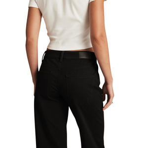 Jeans décontractés à jambes larges pour femmes en gros, respirants, taille mi-haute, coupe régulière, denim de qualité supérieure, fabrication OEM ODM, directement de l'usine - Product Image 6