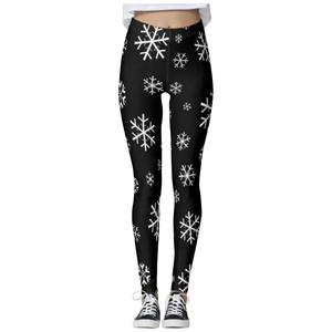 <b>High</b> <b>Waist</b> Skinny Pants Custom Made Christmas Santa Claus Snowman Design <b>Leggings</b> Best Stretch Feature in <b>leggings</b> - Product Image 6