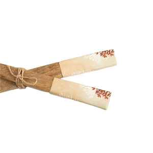 Juego de Servidores de Ensalada de Madera Únicos, Utensilios de Cocina para Hoteles y Restaurantes, Cucharas Pequeñas de Madera Maciza, Juego de Cucharas para Mezclar, Cuchara para Servir de Madera - Product Image 3