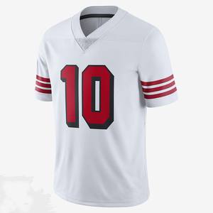 Maillot de football pour adulte à manches courtes, design personnalisé, respirant, matière spandex/coton, équipe 49ers, Ahint Industries - Product Image 3
