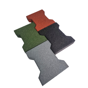 Supersafe Heavy Duty T-bone Rubber Paver 15-50mm Thickness Anti-Slip Eco-Friendly Garden Play Areas Walkways Wholesale Bulk - Product Image 1