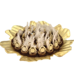 Dernier bol à chocolat en métal au design floral Bol de service sucré pour hôtel restaurant traiteur Parfait pour servir des desserts sucrés - Product Image 1