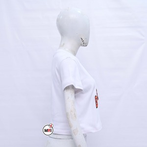 Camiseta corta con cambio de color sensible a la temperatura de algodón 100% de calidad superior al por mayor para mujer Top corto con manga nebulosa - Product Image 5