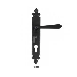 Manija de puerta con diseño de hoja de peltre plateado con cerradura de llave, manija de puerta decorativa para el hogar, cocina, baño, Hotel y Villa, uso de puerta - Product Image 3