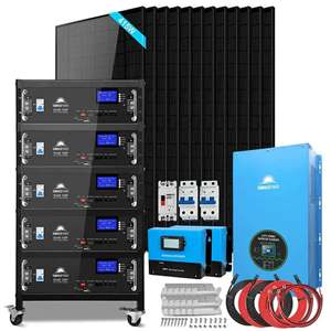 ชุดโซลาร์เซลล์ออฟกริด SunGoldPower 12000W 48VDC 120V/240V แบตเตอรี่ลิเธียม 20.48KWH แผงโซลาร์เซลล์แบบแยกส่วน 12 แผง 415 วัตต์ - Product Image 1