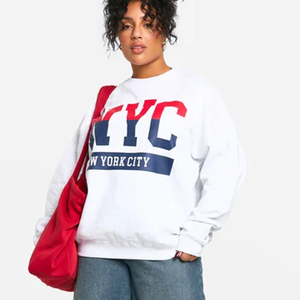 Sudaderas Extra Grandes de Invierno Tejidas Lisas Teñidas al por Mayor de Fábrica para Mujer, Servicio OEM de Impresión de Logotipo Personalizado - Product Image 1