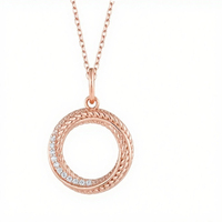 Collier personnalisé en argent sterling Collier pendentif circulaire incrusté de zircons simple et élégant pour les couples, collier personnalisé