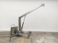 Grue mobile en acier inoxydable ATS, palan de levage, flèche rotative à 360 degrés, support réglable et stable pour atelier industriel