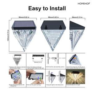 Homehop <b>Solar</b> <b>Lights</b> Outdoor Garden Decoration Lamp Automatic LED Decorative <b>Light</b> for Balcony (Warm Pack of 2) - Product Image 5