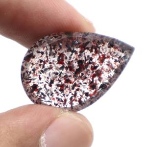 22 carats naturel Super sept améthyste rutile à facettes Cabochon pierre poire coupe Lepidocrocite pierre précieuse - Product Image 6