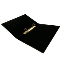 Porte-menu en cuir de haute qualité avec logo imprimé en or personnalisé, reliure à anneaux, couverture rigide pour menu