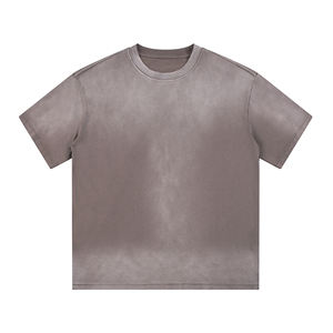 OEM T-shirts unis classiques à col rond pour hommes T-shirt transféré en coton 300gsm T-shirt pour hommes vente en gros - Product Image 1