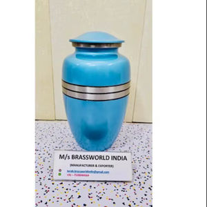 Urna Americana de Metal con Cordón, de Aluminio, con Bolsa de Terciopelo Personalizada, Impresión de Logotipo, Capacidad de 220 Pulgadas Cúbicas, Brassworld - Product Image 1