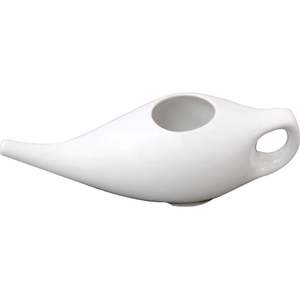 Fourniture de soins de santé essentiels en pot de Neti en céramique du fabricant indien pour l'équipement de yoga de respiration plus profonde de l'exportateur - Product Image 1